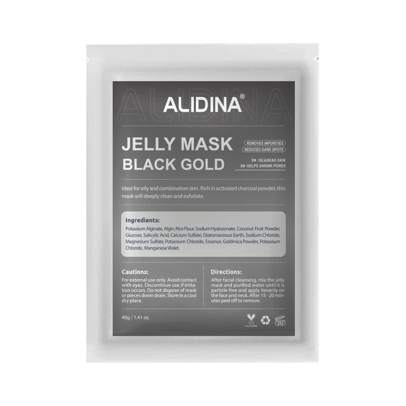 Maschera gelatinosa in oro nero