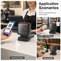 Lecteur de codes-barres omnidirectionnel USB haute vitesse YUANAIDC 1D/2D QR Code, 400 lectures/secondes, capteur CMOS, POS, vente au détail, stock, SDK