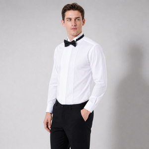 Camicie da smoking da uomo su misura con polsini alla francese, <span class=keywords><strong>camicia</strong></span> formale da smoking, <span class=keywords><strong>camicia</strong></span> da matrimonio per uomo, design personalizzato - Product Image 2