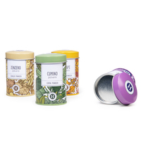 Propre usine emballage personnalisé en métal couleur de qualité alimentaire poivre menthe Matcha poudre boîte en étain café poudre boîte en étain