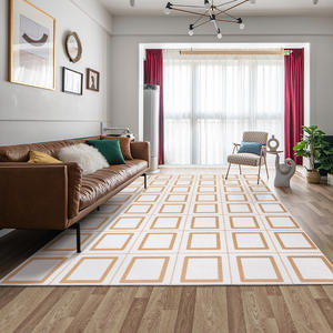 Alfombra Moderna de Lana de Lujo, Rectangular, con Patrón Geométrico, Impermeable, para Sala de Estar o Dormitorio - Product Image 3