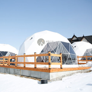 Tenda da Campeggio Familiare per Esterni 4-6 Persone, Tenda Geodetica a Cupola da 8m, <span class=keywords><strong>Glamping</strong></span> di Lusso con Bagno - Product Image 4