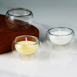 Stoples Lilin Kaca Tahan Panas Dinding Ganda Anti-panas Tempat Lilin Kaca Dekorasi Rumah Pernikahan Perlengkapan Kaca - Product Image 5