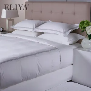 New Style Black Embroidery 50% Cotton Fitted Style Luxury Bedsheets Bedding Sets