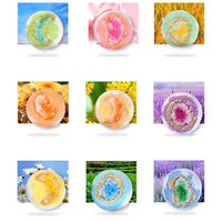 Bombes de bain effervescentes en géode de cristal, vente chaude OEM, fabricant, ingrédients naturels de luxe, sel de bain de l'Himalaya, boule de sel de bain
