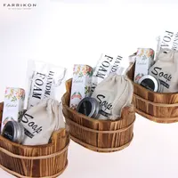 Geschenk box Reis Teebaum Olivenöl Cold Process Seife Feuchtigkeit spendendes Rasier set für Männer Handgemachte Seife
