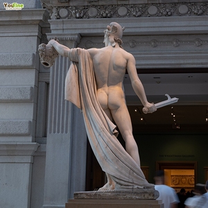 Famosa <span class=keywords><strong>Statua</strong></span> Classica in <span class=keywords><strong>Marmo</strong></span> di Perseo che Uccide Medusa, Realizzata a Mano da YOUFINE per Arredamento Villa - Product Image 3