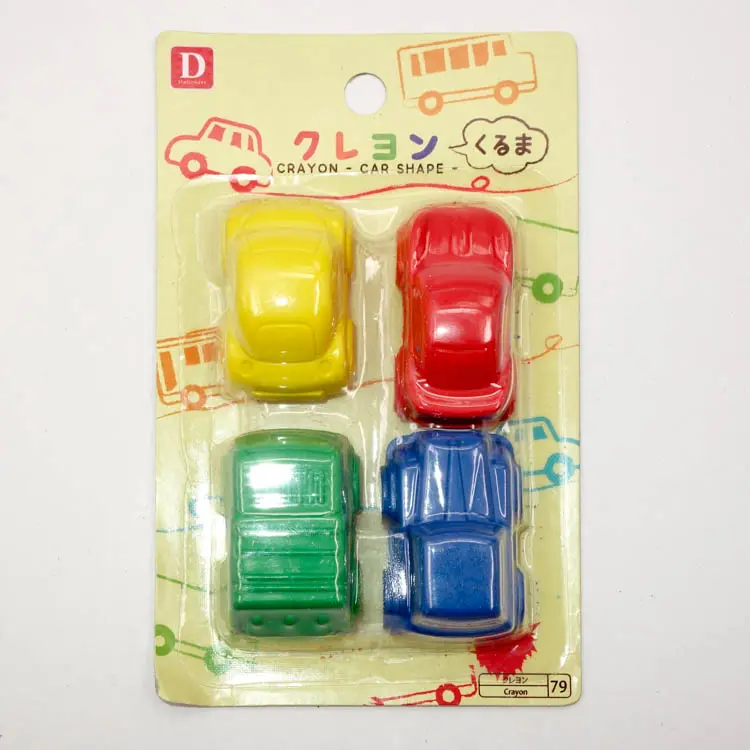 Car toy crayon drawing plastic crayon