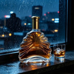 Botella de licor vacía de 50 ml con forma de pez, de vidrio <span class=keywords><strong>azul</strong></span> elegante, para vodka, whisky, brandy, ginebra, ron, <span class=keywords><strong>tequila</strong></span>, con tapón de corcho. - Product Image 6
