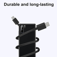 Cable de Carga Rápida PD de 45W, USB Tipo-C Macho a Tipo-C Macho, Cable de Datos y Carga TPE para Teléfono Inteligente, Laptop, Tableta