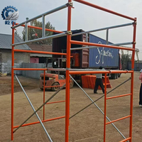 Échafaudage mobile galvanisé à cadre portique épaissi pour la décoration de chantiers de construction, échafaudage mobile renforcé