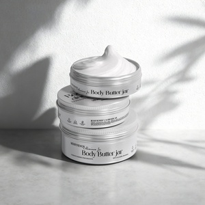 100ml 250ml <b>Aluminum</b> Body Cream Jar, Empty Cosmetic Cream Jar with Lid, Moisturizer Lotion Tin <b>Container</b> for Skin Care Packaging - Product Image 3