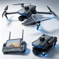 Drone RC Quadricoptère AE30 Ultra avec Évitement d'Obstacles, GPS 4K, Double Caméra, Pliable, en Plastique, avec Télécommande à Écran Tactile