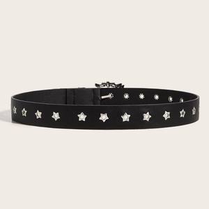 Cinturón Gótico Punk de Cuero PU con Doble Hebilla y Remaches de Estrella, Unisex, Estilo Punk <span class=keywords><strong>Rock</strong></span>, para Jeans, Venta al por Mayor, Tendencia 2026 - Product Image 3