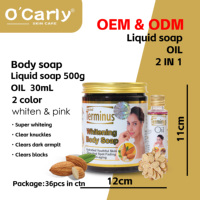NOUVEAU Savon Liquide Nettoyant Exfoliant Éclaircissant et Blanchissant 2-en-1 Original O'Carly à l'Huile Essentielle d'Amande et de Glycine pour Peaux Noires