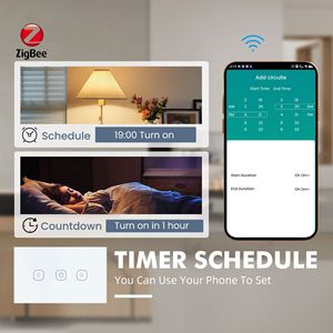 Zigbee Smart Touch Dimming Switch Panel 100000 Times Mechanical Life Overload Protection <b>Remote</b> <b>Control</b> For Home <b>Lighting</b> - Product Image 4