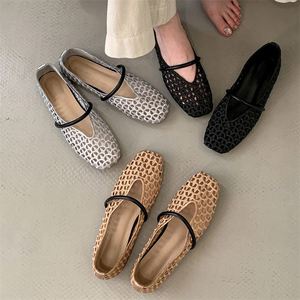 Chaussures bateau femme tissées à la main, confortables et décontractées, à bout carré, plates et respirantes, style mocassins, pour l'été 2025 – Nouvelle collection tendance - Product Image 4