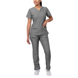 Set di Scrub a maniche corte design uniforme ospedaliera infermiera <span class=keywords><strong>per</strong></span> il personale medico che lavora in farmacia uniformi infermieristiche - Product Image 4