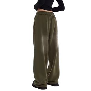 Prix de gros – Pantalon de jogging 100 % coton pour homme, haute qualité, en molleton, pour la gym et la détente, style empilé - Product Image 3