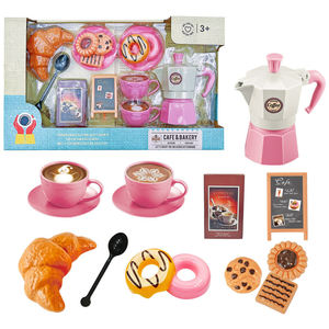 Ensemble de jouets de jeu de rôle Barista de café avec pain, croissant, beignets, cafetière, tasses, assiettes – Jeu d'imitation éducatif, cadeau pour enfants - Product Image 3