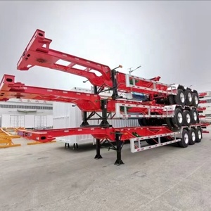 Tout nouveau 3 <span class=keywords><strong>essieux</strong></span> 40 pieds 40 tonnes squelette semi-<span class=keywords><strong>remorque</strong></span> conteneur d'expédition <span class=keywords><strong>remorque</strong></span> transport châssis camion avec 12 pièces serrure à torsion - Product Image 4