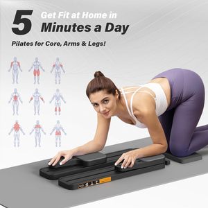 Tablero de reformador de Pilates portátil RS para el hogar, tablero de entrenamiento de cuerpo completo ABS, temporizador <span class=keywords><strong>LED</strong></span> de doble uso, tablero de Pilates dividido con contador - Product Image 3