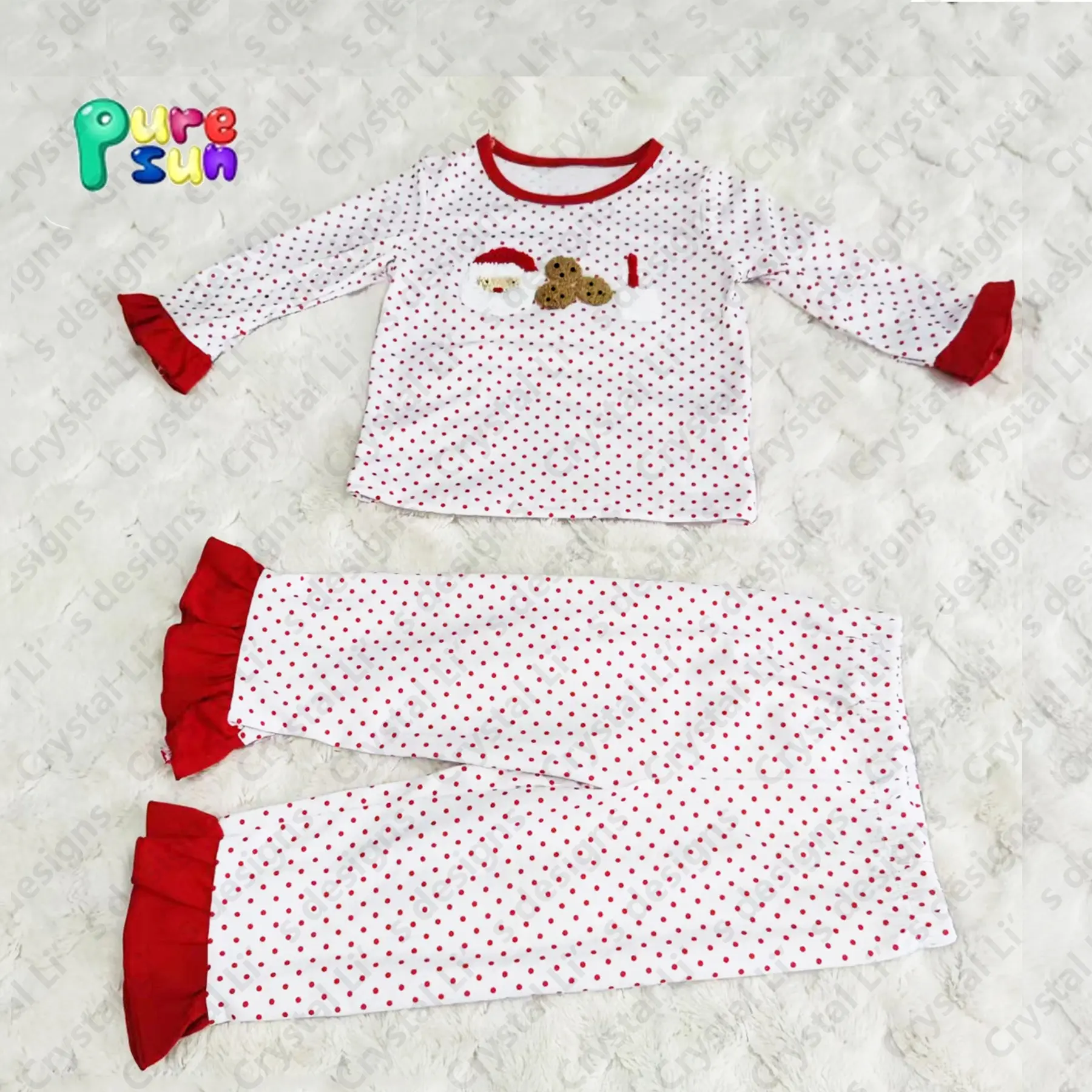 primer día de San Valentín bebé valentines pjs Nombre completo personalizado Polka Dot Pijama para bebé o niña pequeña niños pequeños valentines pjs Ropa Ropa para niña Pijamas y batas Pijamas Juegos 