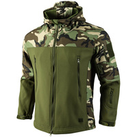 Outdoor Winter Kleurafstemmende tactische windjack met capuchon Drie-in-één fleece winddicht waterdicht warm softshell kleding voor heren
