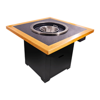 AOBL Table ronde sans fumée pour barbecue hot pot pour restaurants ODM produit OEM