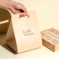 Boîte à tiroir avec fenêtre pour emballage alimentaire à emporter, boîte à pâtisserie et desserts avec poignée, boîte de présentation en papier avec poignée