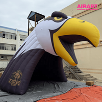 Tunnel publicitaire gonflable en forme d'aigle de 4 m de haut pour événements sportifs, tunnel d'entrée gonflable en forme de tête d'aigle pour accessoires de scène