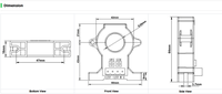 Transducteur de courant à effet Hall en circuit ouvert Acrel AHKC-EKA, conception à noyau divisé, entrée ±500A CC/CA, sortie ±5V/±4V, ouverture de 20 mm
