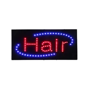 אנימציה יפה אקריליק LED שיער לחתוך סימן לוח מקורה מהבהב אנימציה LED תצוגה