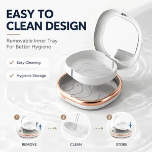 Boîte de rangement pour appareil dentaire premium, étui transparent pour aligneurs, étui orthodontique portable, support hygiénique protecteur pour appareils invisibles - Product Image 2