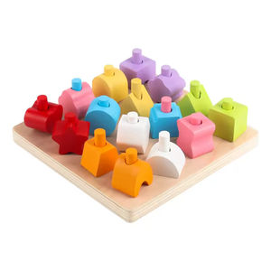 Jouets d'empilage et de correspondance des couleurs pour enfants EDULAND, jouets à lacets, jouets pour développer la motricité fine, jouets éducatifs pour l'apprentissage précoce - Product Image 3