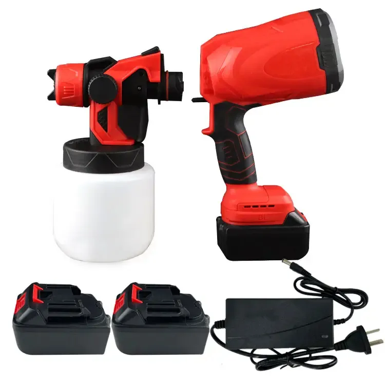 Mini 21V professionnel ménage haute pression sans fil électrique pistolet pulvérisateur de peinture sans air avec batterie