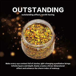 GP Private Logo Vegan Holographic Shimmer Chemical Eyeshadow <span class=keywords><strong>Glitter</strong></span> Waterproof Highly Pigmented 9 Color Chunky <span class=keywords><strong>Glitter</strong></span> Eye - Product Image 5