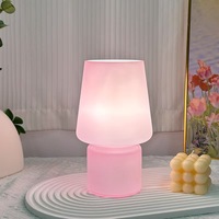 Lampe de chevet créative en verre champignon de style nordique AB, petite lampe de bureau, base d'ampoule E27, ambiance chambre à coucher