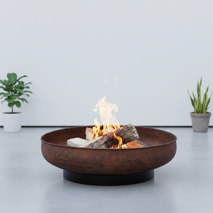 <span class=keywords><strong>Brasero</strong></span> d'extérieur multi-usage en acier Corten, design rond, pour camping, barbecue domestique, fête et festival, avec fonction poêle personnalisée - Product Image 5