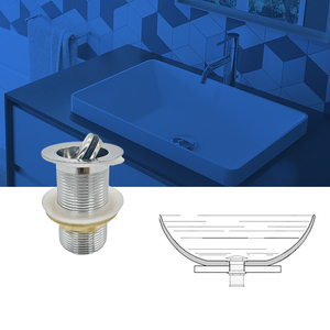 <span class=keywords><strong>Scarico</strong></span> per Lavelli da Bar in Acciaio Inox, Drenaggio Efficiente <span class=keywords><strong>Salvaspazio</strong></span> Senza Troppopieno - Product Image 3