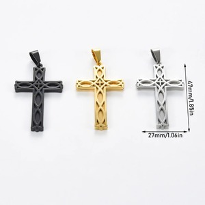 Colgante de cruz irlandesa de acero inoxidable para collar, sencillo y moderno, para mujeres y hombres, religión católica, cadena, amuletos, joyería, regalo - Product Image 6