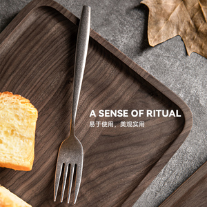 Rectangular <b>Black</b> Walnut Wood Tray For Hotel Coffee Tea Dining Western Style Square <b>Plate</b> - Product Image 4
