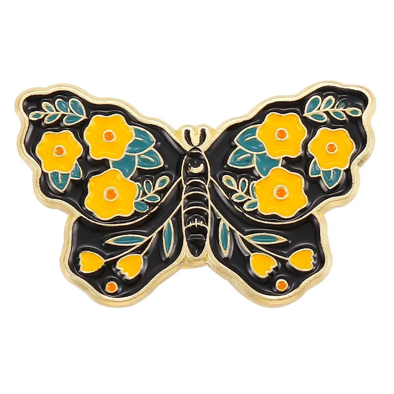 Spille all'ingrosso fornitore di fabbrica spilla personalizzata distintivo Pretty Butterfly spille smaltate per insetti