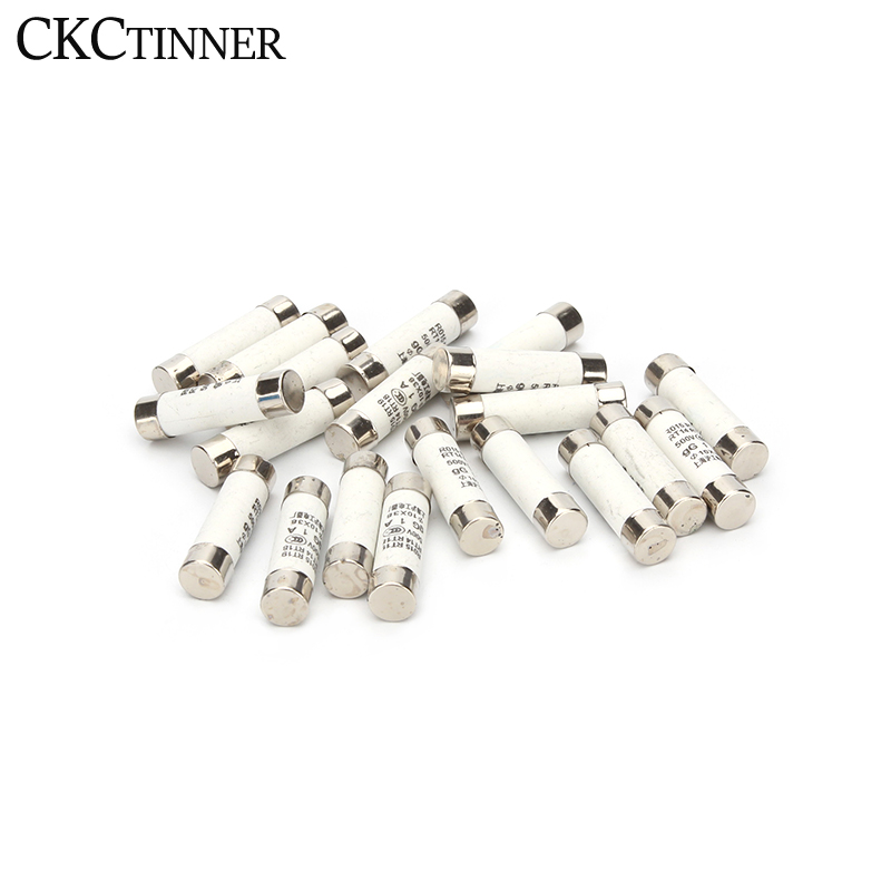 Быстродействующий керамический предохранитель 10x38 мм, предохранитель 500 В 1A 2A 3A 4A 5A 6A 8A 10A 16A 20A 25A 32A RO15 RT19 RT14 RT18