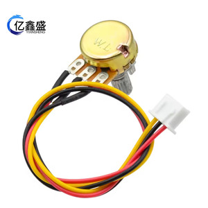 Potenciómetro Rotatorio WH148 B10K de Película de Carbono, 1 Canal, Cables con Conectores, Eje Moleteado, Conector XH2.54 de 3 Pines, Control Lineal - Product Image 4
