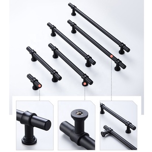2020和T杆长衣柜门黑色家具把手的金色把手 - Product Image 4