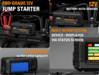 Démarreur de camion robuste 13440A, booster de batterie 64000 mAh avec testeur de batterie, jusqu'à 20 démarres, durée de vie de 1000 cycles