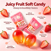 Transparante groene kristallen jelly snoepjes, kauwbaar fruit smaak zacht snoep, Halal OEM groothandel