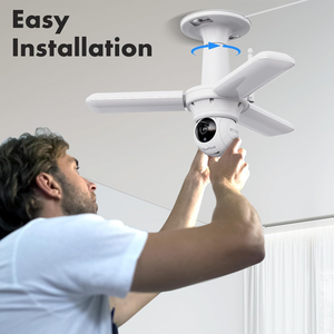 2024 Hot Selling 30W Foldable LED Indoor Garage <strong>Light</strong> 6500K 3 Head Bulb with <strong>Camera</strong> Industrial Style Wi-Fi <strong>Security</strong> <strong>Light</strong> - Product Image 5