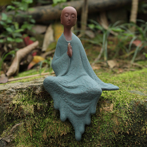 ของตกแต่งบ้านสไตล์เซน รูปปั้นพระพุทธรูปน้อยสำหรับพิธีชงชา ต้นบอน<span class=keywords><strong>ไซ</strong></span>ไม้ประดับ พระสัมมาเนรา ดี<span class=keywords><strong>ไซ</strong></span>น์รูปกางเขนอย่างมีสไตล์ - Product Image 3